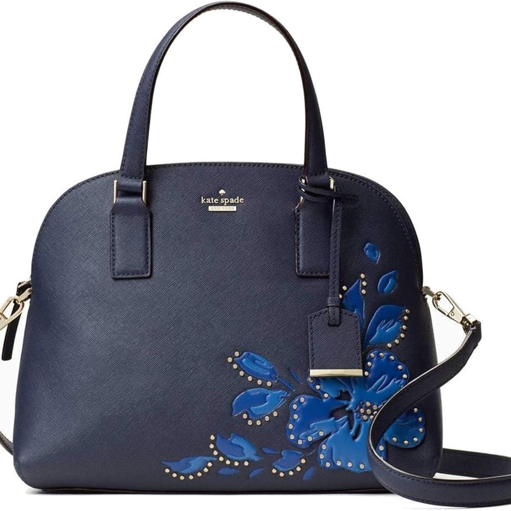 RARE KATE SPADE NEW YORK Cameron Street Hibiscus LOTTIE Crossbody Blue